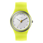 Braun Women's Quartz Watch with White Dial Analogue Display and Yellow Silicone Strap