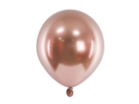 PartyDeco CHB1-5-019R-50, Toy balloon, Latex, Rose Gold, Temafest, Rund, 12 cm