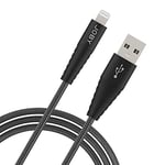 JOBY USB Lightning Cable, Charging and Synchronization Cable, 1.2m Length, Black, Compatible with iPhone, iPad and iPod, MFi Certified, USB-A to Lightning Cable