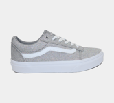 Vans Ward Party Glitter Kids Girls VN0A5KR79DY1 Shoes Silver/White UK 10-5