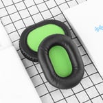 Geekria Replacement Ear Pads for Razer BlackShark Headphones (Black / Green)