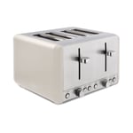 Tower Cavaletto 4 Slice Toaster Latte/Chrome Accents T20051MSH -3 Year Guarantee