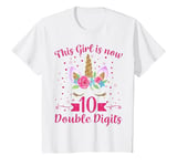 Youth This Girl Is Now 10 Double Digits 10th Birthday Unicorn T-Shirt
