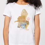 Disney Princess Filled Silhouette Belle Women's T-Shirt - White - XXL - Blanc