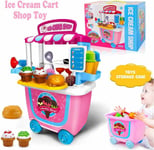 31PCS Kids Child Ice Cream Dessert Shop Cart Play Game Pretend Set Toys Box Gift