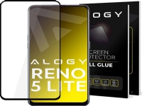 Alogy Tempered glass 9H Alogy Full Glue for case friendly case for Oppo Reno 5 Lite Black