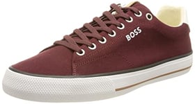 BOSS Men's Aiden_Tenn_cv Sneaker, Dark Red604, 5 UK