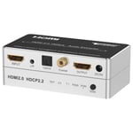 HDMI 2.0 Audio Extractor, HDMI Audio Splitter 4K HDMI to Optical Spdif Toslink Coaxial and 3.5mm Stereo Audio Converter Support 4K@60Hz HDCP 2.2 HDR 3D for Blu-ray DVD Player PS4 Xbox One