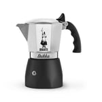 Bialetti Brikka Crema Aluminium Stovetop Coffee Maker 2 Cup Black