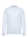 Custom Slim Cotton-Linen Oxford Polo Tops Polos Long-sleeved Blue Polo Ralph Lauren