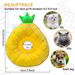 *Katt räddningskrage - Söt ananas hals kattkon efter operation, justerbar kattkrage, kirurgisk återställningskrage, lämplig för kattungar och katter*