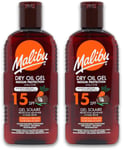 Malibu Carotene Dry Oil Gel SPF15 200ml X 2