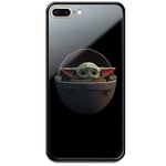 Apple Iphone 7 Plus Svart Mobilskal Med Glas Baby Yoda