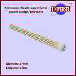 Résistance de chauffe-eau stéatite 3000W MONO/TRIPHASE - Diam 47mm