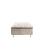 DUX - Dux 30 resårbotten medium 120x200 cm/ Top Pad Plus Bäddmadrass/ Rund läder oatmeal  20 cm - Ramsängar - Beige