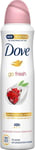 6 X Dove Women Deodorant Spray Go Fresh - Pomegranate and Lemon Verbena - 250 Ml