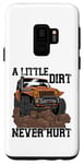 Coque pour Galaxy S9 Vintage A Little Dirt Never Hurt, voiture tout-terrain, camion, 4x4, boue