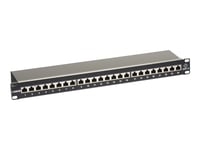 Black Box Cat6 Shielded Patch Panel - Patch-Panel - Cat 6 - Stp - Rj-45 X 24 - 1U - 19"