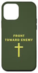 iPhone 12 mini Front Toward Enemy – Christian Faith Military Cross of Jesus Case