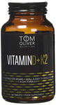 Tom Oliver Nutrition - Vitamin D3 + K2 (60 Tablets) - Suitable for Vegans - One A Day Formula (1) - Sustainable Packaging