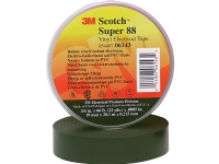 3M Scotch® Super 88 vinyltejp svart 25mmx20mx0,22mm. Används för att isolera ledningar mot alla väderförhållanden