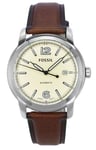Fossil Heritage Brown LiteHide Leather Strap Automatic ME3221 50M Unisex Watch