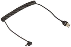 System-s Câble mini USB + câble de chargement et de données extensible spirale Angle à 90 ° connecteur coudé à 90 ° 50–135 cm