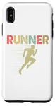 Coque pour iPhone XS Max Retro Runner Marathon Running Vintage Jogging Fans