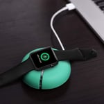 For Apple Watch Creative Silicone Desk Charging Holder Storage Charging Seat (Apple Watch is not Included) (Black) (Color : Green)