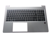 HP - Ersättningstangentbord för bärbar dator - med ClickPad - F-keyboard - turkiska - med övre skydd