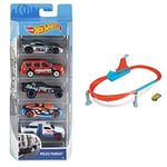 Hot Wheels 01806 Diecast and Mini Toy Cars (Assorted Models), Pack of 5 GJM75 Rapid Raceway Champion Play Set