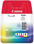 Brand New Canon CLI8 Multi Pack CMY Canon Cli 8 Cyan Magenta & Yellow Cli-8