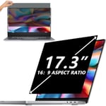 Laptop-skärmsskydd för integritet 17,3 tum, avtagbar 16:9-skärmsskydd för integritet för 17,3 tums bärbar dator, antireflex blått ljus skjutreglage flikar Cov