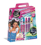 Clementoni 18689 Uñas brillantes en la oscuridad Crazy Chic-Shiny Make Up for Girls Age 6, Nail Art for Kids, Multicolour, M