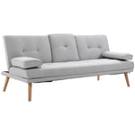 2 or 3 Seater Sofa Bed Scandi Style Recliner Cushions Adjustable Back