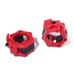 Generies 1pair 25/50mm Barbell Dumbbell Clips Clamp Dumbbells Spinlock Collar Lock Gym Equipment Fitness Weighting Lifting Bodybuilding (Color : Red 28mm)