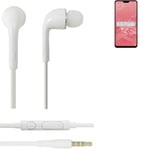 Headphones for Oppo A3s headset in ear plug white
