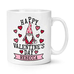 Personalised Happy Valentine's Day Gonk Gnome 10oz Mug Cup Girlfriend Wife Love