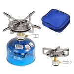CXING Camping Gas Stove Burner Portable, Camping Gas Stove Mini Pocket One-Piece Gas Burner Cooking Folding Burner,Titanium Camping Cookware Set for Outdoor Picnic Camping BBQ Camping cooker(No tank)