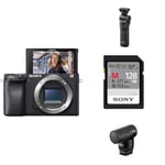 Sony Alpha 6400 | APS-C Mirrorless Camera (Content Creator kit "Microphone Edition" including: Bluetooth Shooting Grip, Memory Card and Microphone)