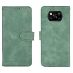 HAOTIAN Leather Case for Xiaomi Poco X3 NFC/Poco X3 Pro Case, Retro Style PU/TPU Wallet Folio Case, Collection Premium Folio Cover with [Card Slots] and [Kickstand] for Poco X3 NFC / X3 Pro. Green