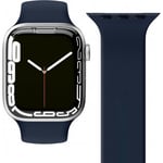 Vonmählen Solo Loop silikonarmband för Apple Watch 42 / 44 / 45 / 49, storlek S, mörkblå