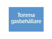 Tomma gasbehållare