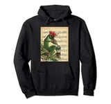 Cottagecore Music Aesthetic Frog Play With Violin Victorian Pullover Hoodie