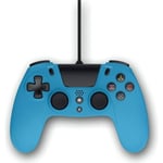 Gioteck - VX4 Manette Bleue filaire pour PS4 et PC. Contrôleur, Gamepad, Joystick Support de mouvement et de vibration. Design ergon