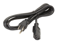 Black Box Power Cord 5-15P to C13, 6.5-ft. - Strömkabel - NEMA 5-15 (hane) rak till IEC 60320 C13 rak - AC 125 V - 10 A - 2 m - tvinnad - svart - Förenta Staterna