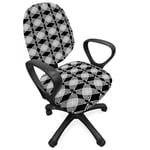 Black and White Office Chair Slipcover Monochrome Curve