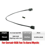 Adapter Cable For Corsair RGB Fan To Aura/Mystic Light (Motherboard) A-RGB