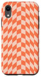 iPhone XR Wavy Coral Classic Checkered Checkerboard Pattern Case