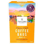 Taylors of Harrogate Fair Trade Roasted Ground Coffee Bags Pack 10's (Flying Start, 1 Box (10 Bags))